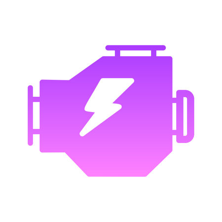 Engine Glyph Gradient Icon pictogram symbol visual illustrationのイラスト素材