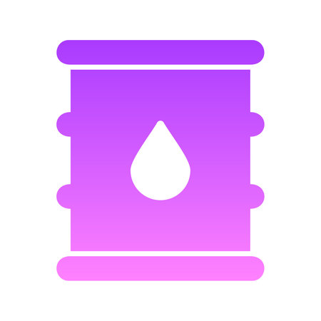 Oil Barrel Glyph Gradient Icon pictogram symbol visual illustrationのイラスト素材
