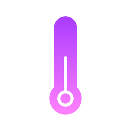Temperature Glyph Gradient Icon pictogram symbol visual illustrationのイラスト素材