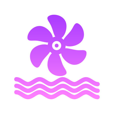 Turbine Glyph Gradient Icon pictogram symbol visual illustrationのイラスト素材