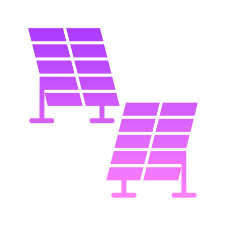 Solar Panel Glyph Gradient Icon pictogram symbol visual illustrationのイラスト素材