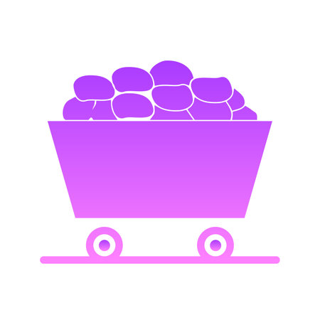 Coal Mine Glyph Gradient Icon pictogram symbol visual illustrationのイラスト素材