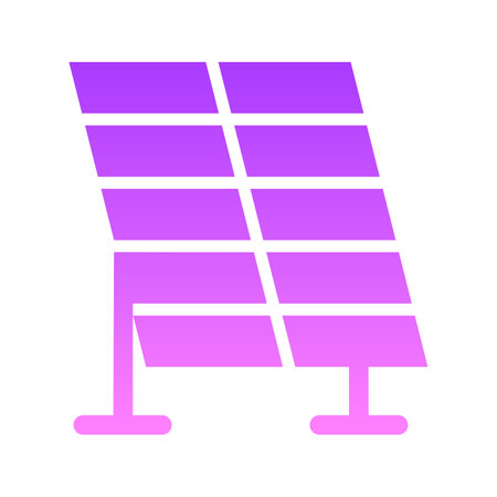 Solar Panel II Glyph Gradient Icon pictogram symbol visual illustrationのイラスト素材