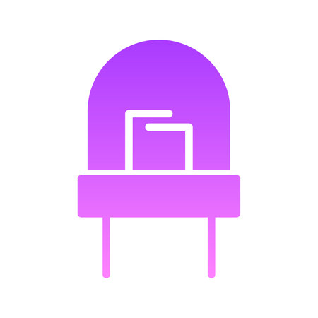 LED Light Glyph Gradient Icon pictogram symbol visual illustrationのイラスト素材