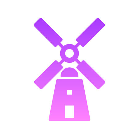 Windmill Glyph Gradientのイラスト素材