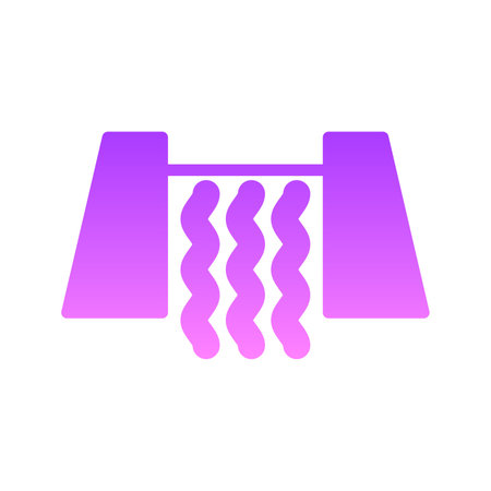 Water Dam Glyph Gradient Icon pictogram symbol visual illustrationのイラスト素材