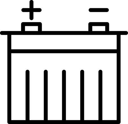 Battery II Line Icon pictogram symbol visual illustrationのイラスト素材