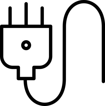 Plug II Line Icon pictogram symbol visual illustrationのイラスト素材
