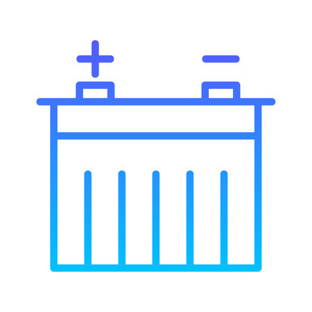 Battery II Line Gradient Icon pictogram symbol visual illustrationのイラスト素材
