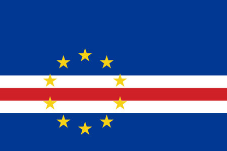 Cabo Verde flag Flat Icon pictogram symbol visual illustrationのイラスト素材