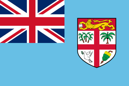Fiji flag Flat Icon pictogram symbol visual illustrationのイラスト素材