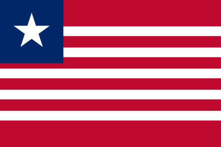 Liberia flag Flat Icon pictogram symbol visual illustrationのイラスト素材