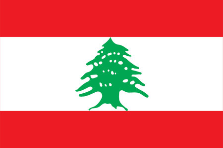 Lebanon flag Flat Icon pictogram symbol visual illustrationのイラスト素材