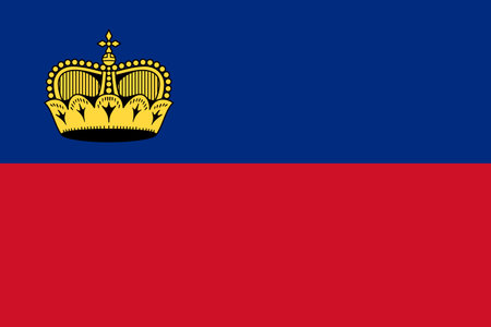 Liechtenstein flag Flat Icon pictogram symbol visual illustrationのイラスト素材