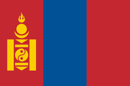 Mongolia flag Flat Icon pictogram symbol visual illustrationのイラスト素材