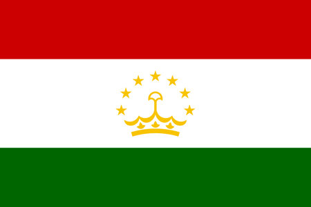 Tajikistan flag Flat Icon pictogram symbol visual illustrationのイラスト素材