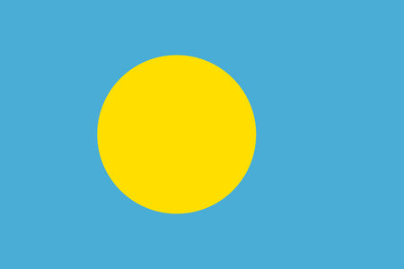 Palau flag Flat Icon pictogram symbol visual illustrationのイラスト素材