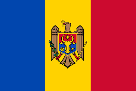 Moldova flag Flat Icon pictogram symbol visual illustrationのイラスト素材