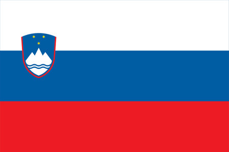 Slovenia flag Flat Icon pictogram symbol visual illustrationのイラスト素材
