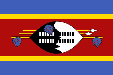 Swaziland  flag Flat Icon pictogram symbol visual illustrationのイラスト素材