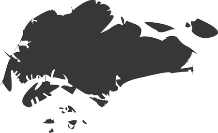 Singapore Map Flat Icon pictogram symbol visual illustrationのイラスト素材