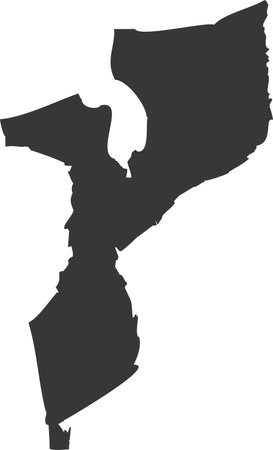 Mozambique Map Flat Icon pictogram symbol visual illustrationのイラスト素材
