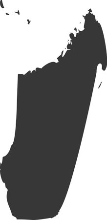 Madagascar Map Flat Icon pictogram symbol visual illustrationのイラスト素材