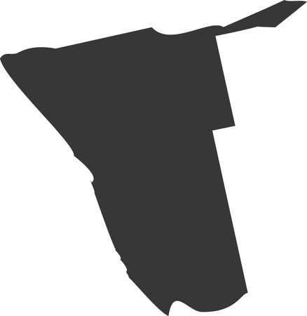 Namibia Map Flat Icon pictogram symbol visual illustrationのイラスト素材