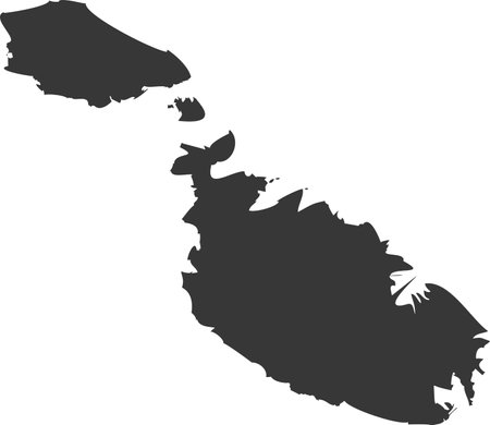 Malta Map Flat Icon pictogram symbol visual illustrationのイラスト素材