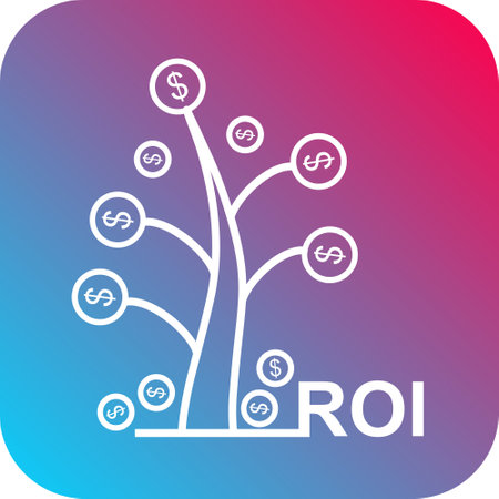 SEO , Search Engine Optimization UI Line Icon with Gradient Color Backgroundのイラスト素材