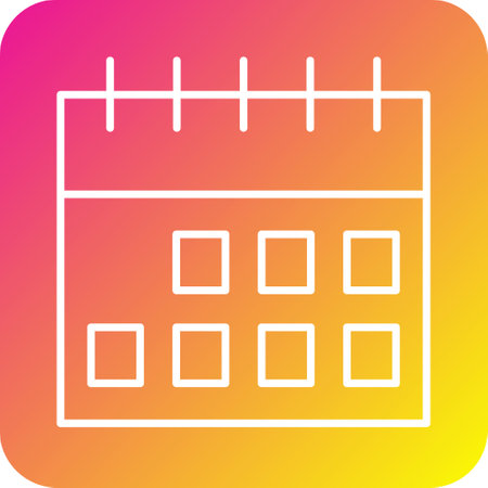 CalendarLine icon RC BG pictogram symbol visual illustrationのイラスト素材