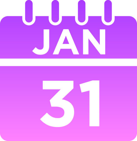 01-January - 31 Glyph Gradient Icon pictogram symbol visual illustrationのイラスト素材