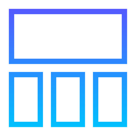 Layout 24 Line Gradient Icon pictogram symbol visual illustrationのイラスト素材