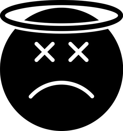 dizzy Glyph Icon pictogram symbol visual illustrationのイラスト素材