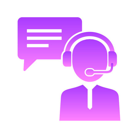 Communication Glyph Gradient Icon pictogram symbol visual illustrationのイラスト素材