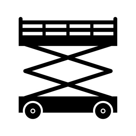 Scaffolding Glyph Icon pictogram symbol visual illustrationのイラスト素材