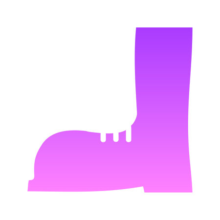 Construction boots Glyph Gradient Icon pictogram symbol visual illustrationのイラスト素材