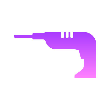 Drill Glyph Gradient Icon pictogram symbol visual illustrationのイラスト素材