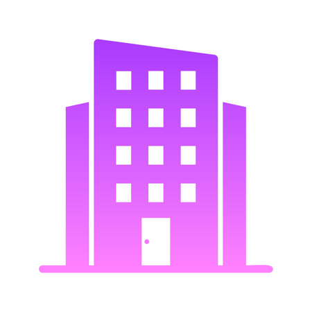 Building Glyph Gradient Icon pictogram symbol visual illustrationのイラスト素材