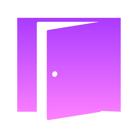 Door Glyph Gradient Icon pictogram symbol visual illustrationのイラスト素材