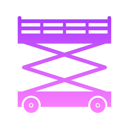 Scaffolding Glyph Gradient Icon pictogram symbol visual illustrationのイラスト素材