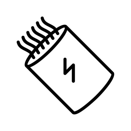 Electric wires Line Icon pictogram symbol visual illustrationのイラスト素材