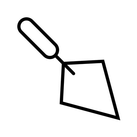 Trowel Line Icon pictogram symbol visual illustrationのイラスト素材