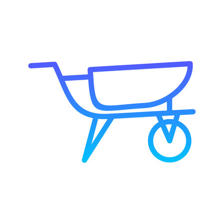 Cement Trolley Line Gadient Icon pictogram symbol visual illustrationのイラスト素材