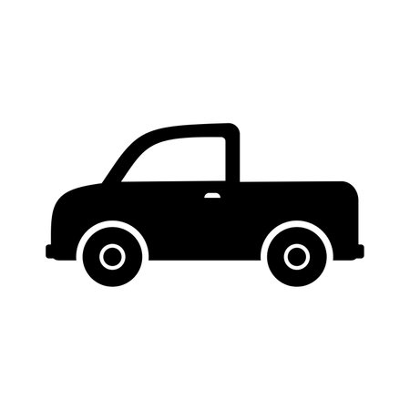 Pickup Glyph Icon pictogram symbol visual illustrationのイラスト素材