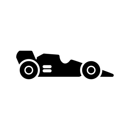 Sports Car Glyph Iconのイラスト素材