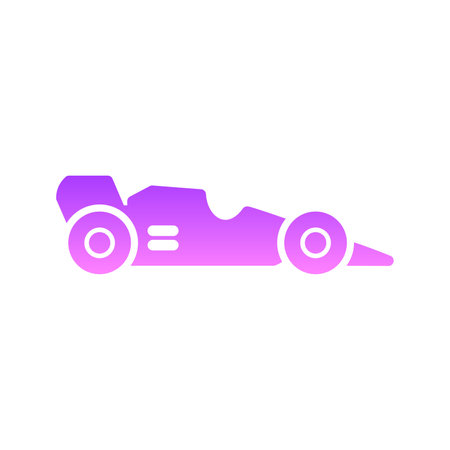 Sports Car Glyph Gradientのイラスト素材