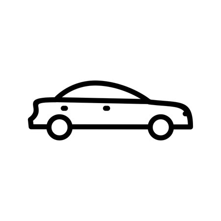 Sports Car Line Icon pictogram symbol visual illustrationのイラスト素材