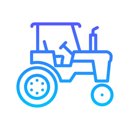 Tractor Line Gradient Icon pictogram symbol visual illustrationのイラスト素材