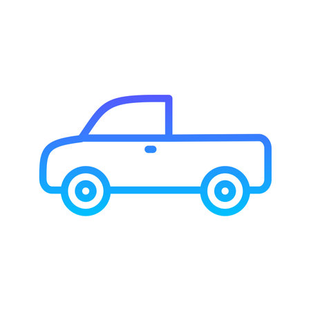 Pickup Line Gradient Icon pictogram symbol visual illustrationのイラスト素材